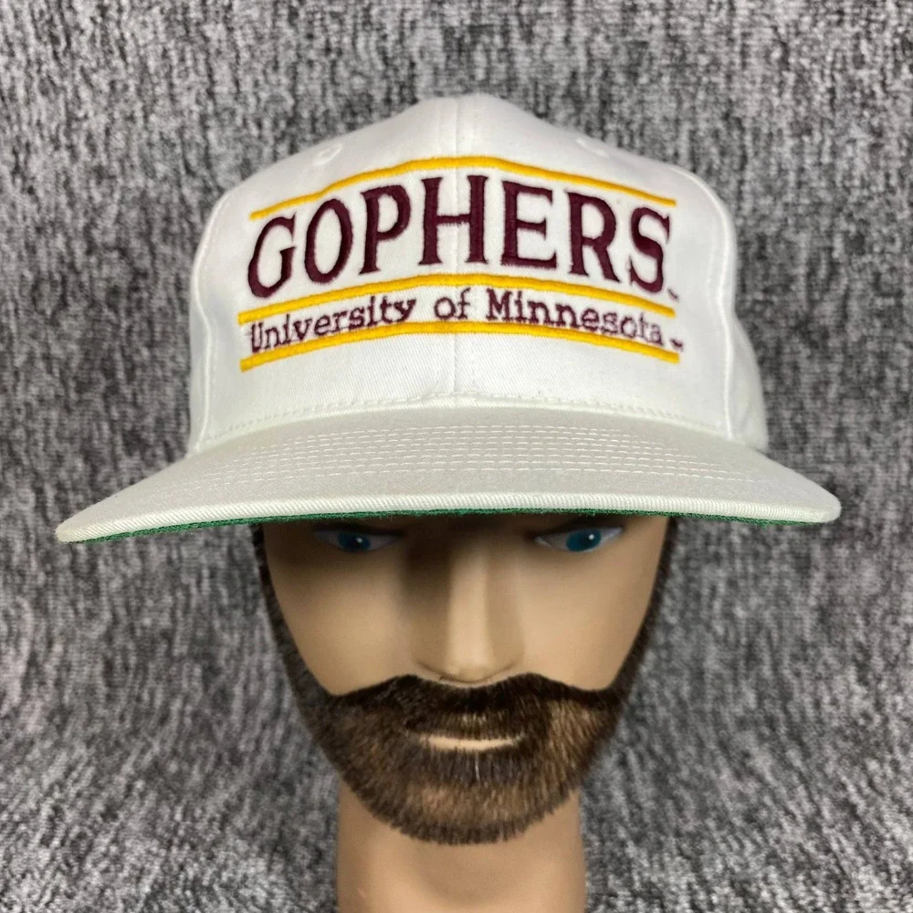 Vintage The Game Minnesota Golden Gophers The Bar Snapback Hat Cap Made Taiwan